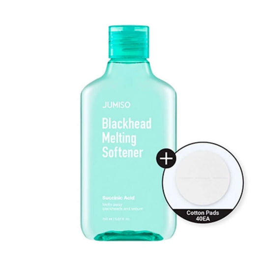 Jumiso Blackhead Melting Softener contains Succinic Acid for unclogging pores and controlling oil, ideal for blackhead removal.