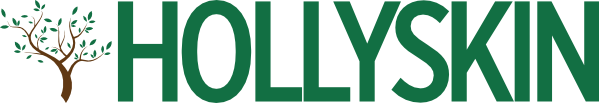 Hollyskin logo featuring a tree, symbolizing natural beauty and skincare.
